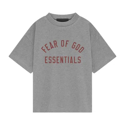 Pre-owned Essentials Fear Of God  Tri-blend Crewneck Tee 'dark Heather' In Grey