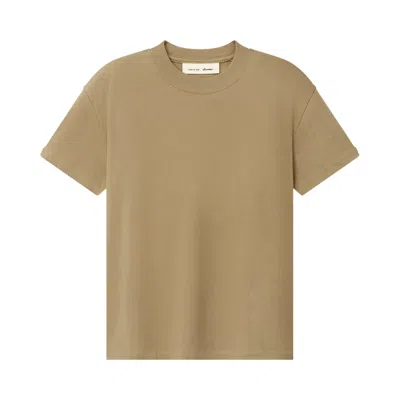 Pre-owned Essentials Fear Of God  Tri-blendclassic Fit Tee 'dune' | Tan | Women's Size S