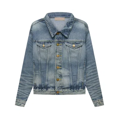 Pre-owned Essentials Fear Of God  Trucker Jacket 'indigo' | Blue | Kid's Size 10