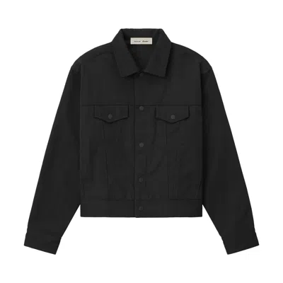 Pre-owned Essentials Fear Of God  Trucker Jacket 'vintage Black' | Men's Size Xl