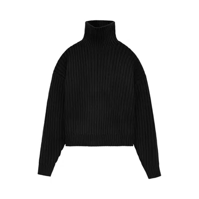 Pre-owned Essentials Fear Of God  Turtleneck 'jet Black' | Women's Size S