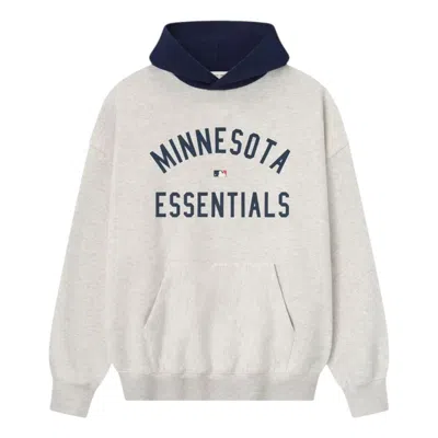 Essentials X Mlb Twins Logo Graphic Hoodie In Gray