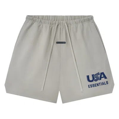 Pre-owned Essentials Fear Of God  Usa Jersey Sweatshort 'seal' | Grey | Men's Size Xxl In Gray