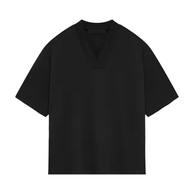 Pre-owned Essentials Fear Of God  V Neck T-shirt 'jet Black'