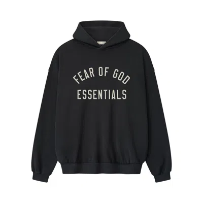 Pre-owned Essentials Fear Of God  Varsity 90s Fit Hoodie 'vintage Black' | Men's Size L