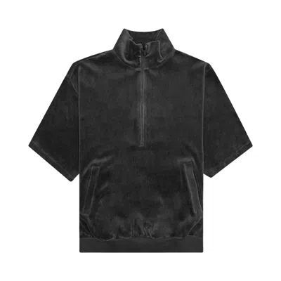 Pre-owned Essentials Fear Of God  Velour Mockneck 'iron' | Black | Women's Size Xs