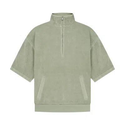 Pre-owned Essentials Fear Of God  Velour Mockneck 'seafoam' In Green