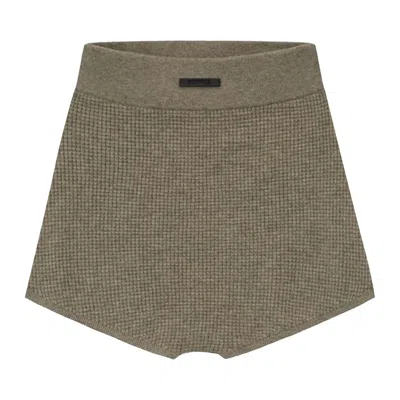 Pre-owned Essentials Fear Of God  Waffle Boy Short 'homestead Heather' | Grey | Women's Size L