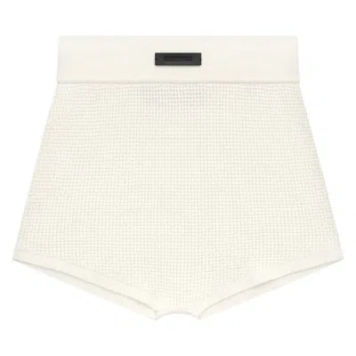 Pre-owned Essentials Fear Of God  Waffle Boy Short 'shell' | White | Women's Size L