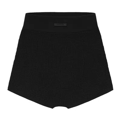 Pre-owned Essentials Fear Of God  Waffle Boy Short 'vintage Black' | Women's Size Xl