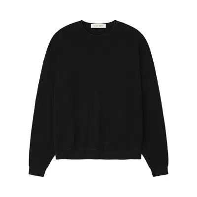 Pre-owned Essentials Fear Of God  Waffle Crewneck 90's Sweater 'vintage Black' | Men's Size Xl
