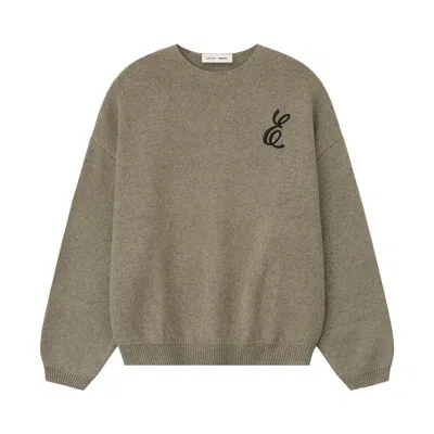 Pre-owned Essentials Fear Of God  Waffle Crewneck Sweater 'homestead Heather' | Grey | Men's Size S