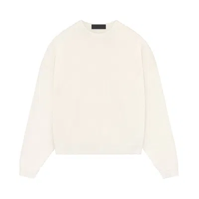 Pre-owned Essentials Fear Of God  Waffle Crewneck Sweater 'shell' | Cream | Men's Size M