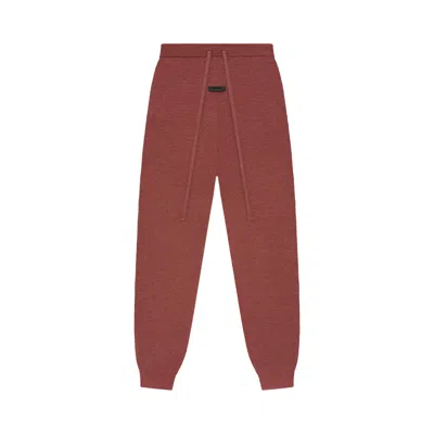 Pre-owned Essentials Fear Of God  Waffle Fitted Sweatpant 'crimson' | Red | Women's Size S