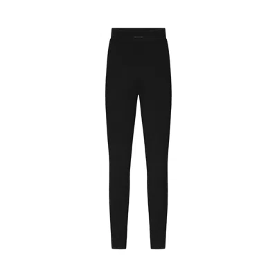 Pre-owned Essentials Fear Of God  Waffle Leggings 'vintage Black' | Women's Size Xl