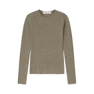 Pre-owned Essentials Fear Of God  Waffle Long-sleeve Top 'homestead Heather' | Grey | Women's Size S