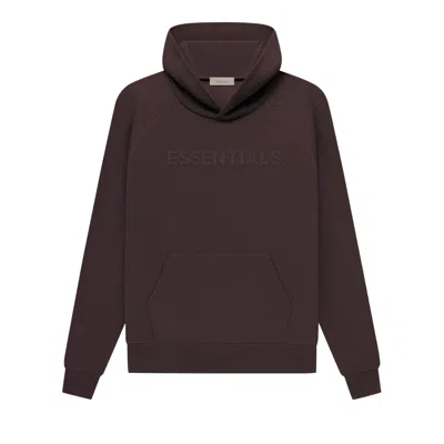 Pre-owned Essentials Fear Of God  Waffle Raglan Hoodie 'plum' In Brown