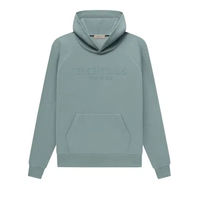 Pre-owned Essentials Fear Of God  Waffle Raglan Hoodie 'sycamore' In Green