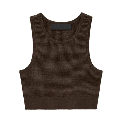 Pre-owned Essentials Fear Of God  Waffle Sport Tank 'brown' | Women's Size Xxs