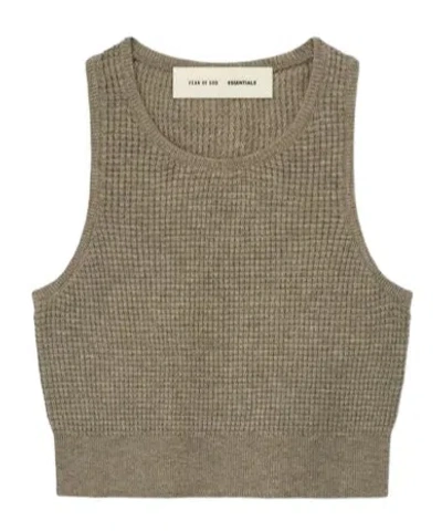 Essentials Fear Of God  Waffle Sport Tank Top In Gray