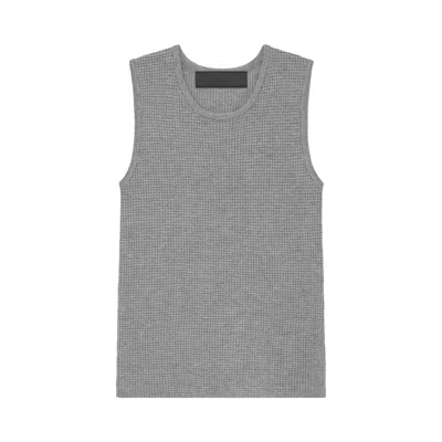 Pre-owned Essentials Fear Of God  Waffle Tank 'dark Heather' | Grey | Women's Size M In Gray