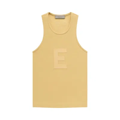 Pre-owned Essentials Fear Of God  Waffle Tank 'light Tuscan' In Yellow