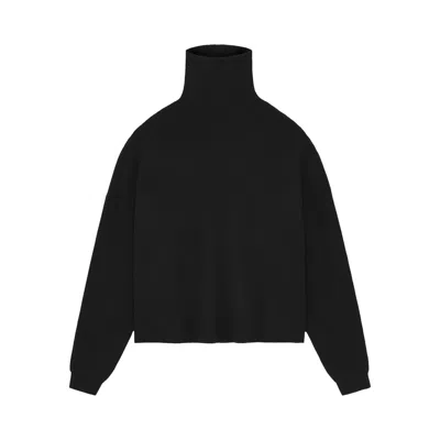 Pre-owned Essentials Fear Of God  Waffle Turtleneck 'black' | Women's Size M