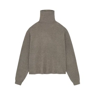 Pre-owned Essentials Fear Of God  Waffle Turtleneck 'heather Grey' | Women's Size Xs In Gray