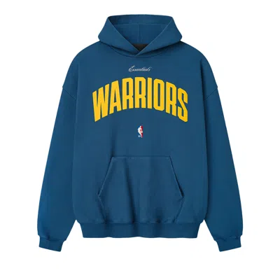 Pre-owned Essentials Fear Of God  Warriors 90s Hoodie 'blue Sapphire' | Men's Size Xs
