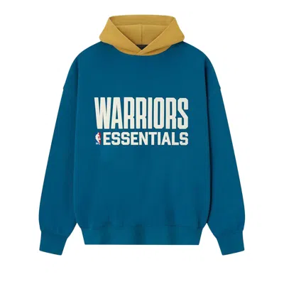 Pre-owned Essentials Fear Of God  Warriors Sport Hoodie 'blue Sapphire/canyon' | Men's Size L