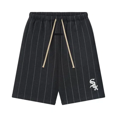 Pre-owned Essentials Fear Of God  White Sox 90's Sweatshort 'iron Heather W White Pinstripes' | Black | Men's S