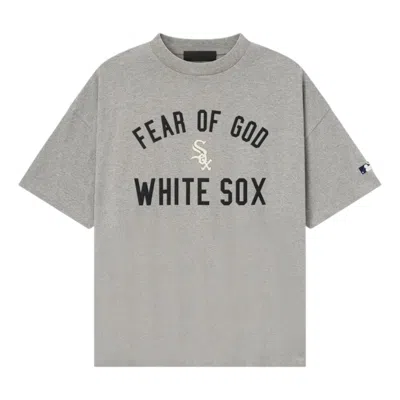Essentials Fear Of God  White Sox 90s Tee 'concrete Heather' In Gray