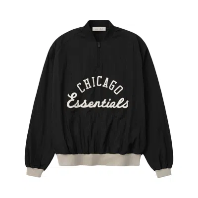 Pre-owned Essentials Fear Of God  White Sox Half Zip Pullover 'black' | Men's Size M