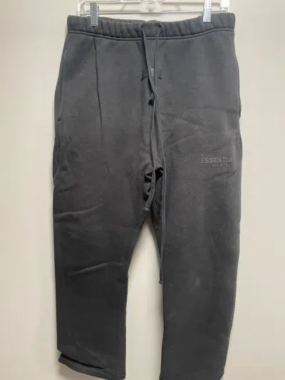 Pre-owned Essentials Fear Of God  Wide Leg Sweatpants In Black