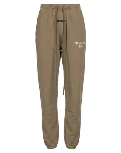 Essentials Fear Of God  Woman Pants Military Green Size Xs Cotton