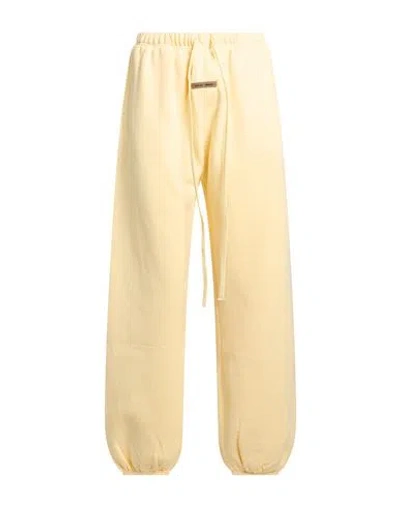 Essentials Fear Of God  Woman Pants Pastel Yellow Size M Cotton, Polyester