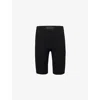 Essentials Black Rib Shorts In Black