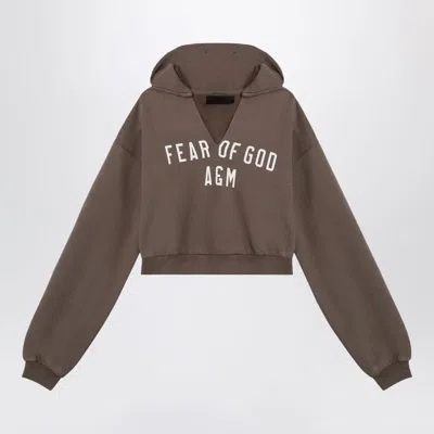 Essentials Fear Of God  Women's Military Cropped Sweatshirt With Logo