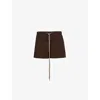 Essentials Fear Of God  Womens Wood Drawstring-waist Shell Running Shorts In Wood