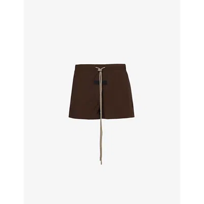 Essentials Fear Of God  Womens Wood Drawstring-waist Shell Running Shorts