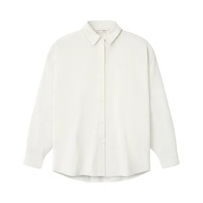 Pre-owned Essentials Fear Of God  Womens Cotton Oxford Signature Button Up Shirt 'ivory' | Cream | Women's Size In White