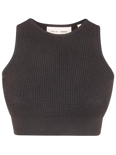 Essentials Fear Of God  "womens Waffle" Sport Tank In Gray