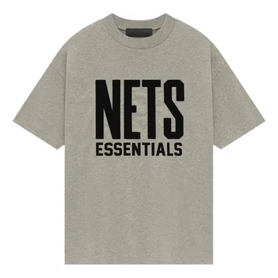 Essentials Fear Of God  X Nba Brooklyn Nets T-shirt 'grey Black'