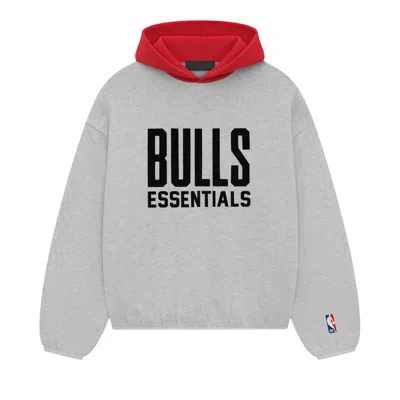 Pre-owned Essentials Fear Of God  X Nba Bulls Hoodie 'light Heather'