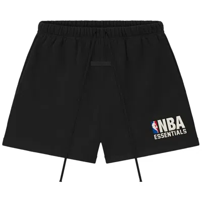 Pre-owned Essentials Fear Of God  X Nba Classic Fit Sweat Shorts 'black' | Men's Size L
