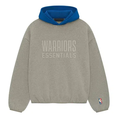 ESSENTIALS FEAR OF GOD ESSENTIALS X NBA GOLDEN STATE WARRIORS HOODIE 'GREY BLUE'
