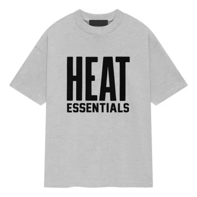 Essentials Fear Of God  X Nba Heat T-shirt 'light Heather' In Gray