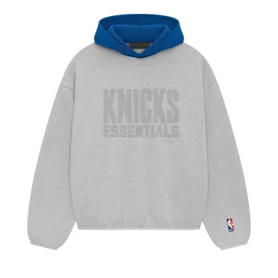 Pre-owned Essentials Fear Of God  X Nba Knicks Hoodie 'light Heather'