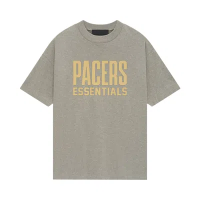 Pre-owned Essentials Fear Of God  X Nba Pacers Tee 'warm Heather' | Grey | Men's Size M