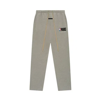 Pre-owned Essentials Fear Of God  X Nba Paris Relaxed Sweatpants 'warm Heather' | Grey | Men's Size M